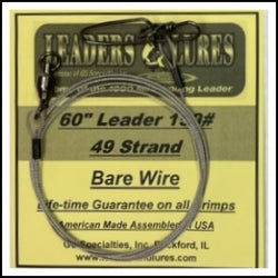 150# 49 Strand Steel Bare Wire Leader