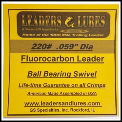 Leaders 9 80lb Flurocarbon Leader with #4 Ball Bearing