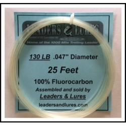 100% Fluorocarbon 130 LB 25 Feet