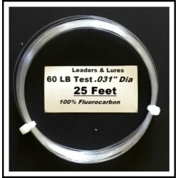 100% Fluorocarbon 60 LB 25 Feet