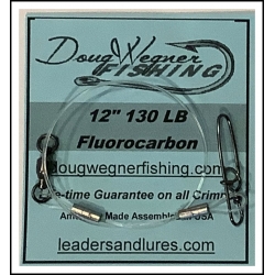 12" 130lb Fluorocarbon & Stay-Loc Snap