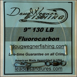 9" 130lb Fluorocarbon & Stay-Loc Snap