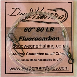 60" 80lb Fluorocarbon & Stay-Loc Snap