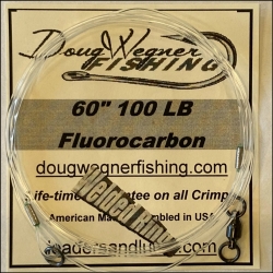 60" 100lb Fluorocarbon & Welded Ring 