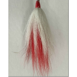 Bucktail 3 Color Tie:  Yhite, White, Red