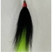 Bucktail 3 Color Tie:  Black, Black, Light Green 