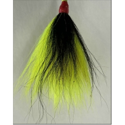 Yellow with a Black Stripe Bucktail 