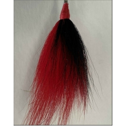 Red with a Black Stripe Bucktail 