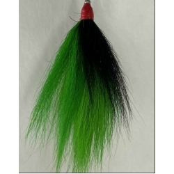 Dark Green with a Black Stripe Bucktail 