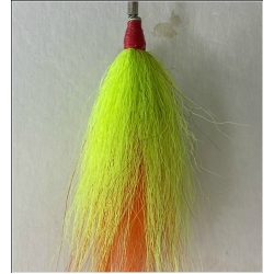 Bucktail 3 Color Tie: Light green, Light green, Orange