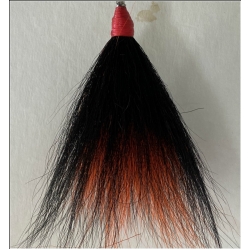 Bucktail 3 Color Tie:  Black, Black, Orange