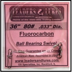 80# 36" Fluorocarbon Leader .033" Dia