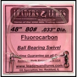 80# 48" Fluorocarbon Leader .033" Dia