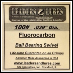 Leader: Fluorocarbon 80 LB to 220 LB