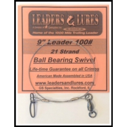 100# 9in 21 Strand Steel Leader