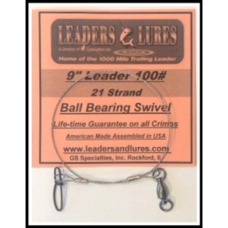 100# 9in 21 Strand Steel Leader