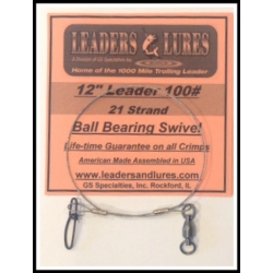 100# 12in 21 Strand Steel Leader