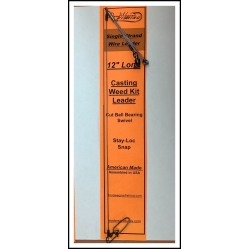 Casting Weed Kit Leader 12" Solid Wire Ball Bearing & Stay-Loc