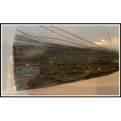 6 inch 300 strand Holo Black with Gun Metal Twist Blended
