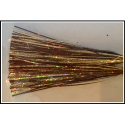 6 inch 300 strand Holo Bronze & Holo Gold with Gold Twist Blended