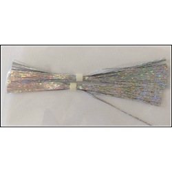 4" Walleye Jig Skirt Holo Silver