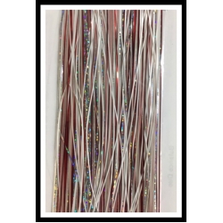 32" 450 strand Solid Red, Solid White, Glo White, Holo Silver blend