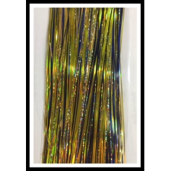 32" 450 strand Holo Gold, Solid Blue, Luster Yellow blend 32" 450 strand Holo Gold, Solid Blue, Luster Yellow blend
