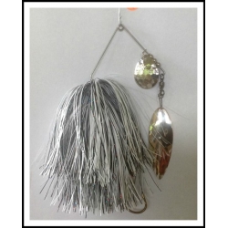 Spinnerbait 1 oz. .062 Wire Snow White & Holo Black